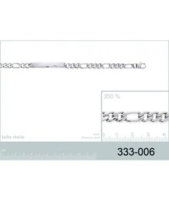 Gourmette Figaro 6 Mm 1-3 En Acier Avec Gravure