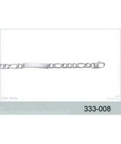 Gourmette Figaro 8 Mm 1-3 En Acier Avec Gravure