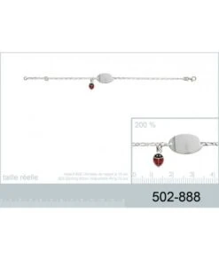 Gourmette Ovale Coccinelle 16 Cm