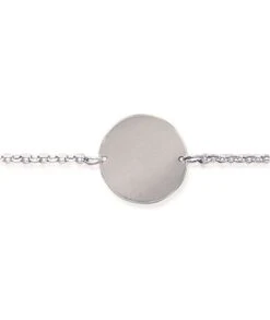 Gourmette Swann 16 Cm En Argent Médaille Avec Gravure