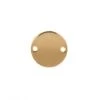 Médaille 2 Trous 15 Mm Connecteur à Graver Plaqué Or Avec Ou Sans Gravure