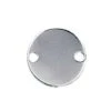 Médaille Ronde 20 Mm 2 Trous Argent Intercalaire Pendentif