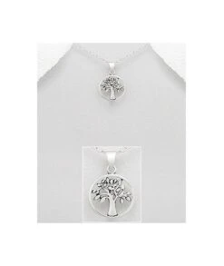Pendentif Ajouré Arbre De Vie Argent 13 Mm