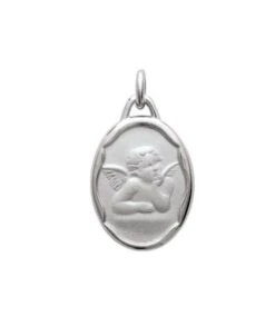 Pendentif Ange Ovale Argent