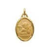 Pendentif Ange Ovale Plaqué Or