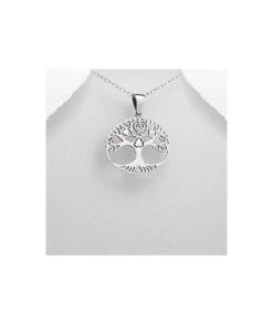 Pendentif Arbre De Vie Ovale Argent
