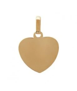 Pendentif Coeur En Plaqué Or Avec Ou Sans Gravure