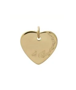 Pendentif Coeur Je T'aime Maman... Plaqué Or