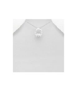 Pendentif Fer à Cheval Et Coeur Argent