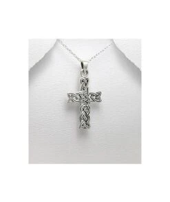 Pendentif Grande Croix Celtique Argent 37 X 22 Mm
