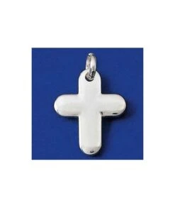 Pendentif Grande Croix En Argent 19 X 23 Mm