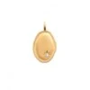 Pendentif Médaille Ovale En Plaqué Or Jaune Motif étoile Oxyde De Zirconium Oz Brillant Avec Ou Sans Gravure Bijou Personnalisé