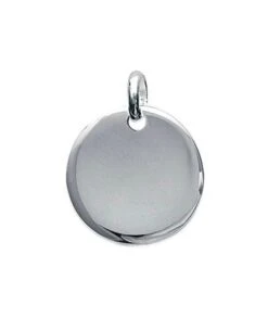 Pendentif Médaille Ronde épaisse 20 Mm Argent Massif