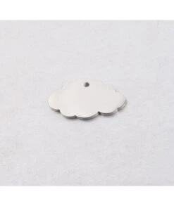Pendentif Nuage En Acier 15x25 Mm Ă Graver Avec Ou Sans Gravure