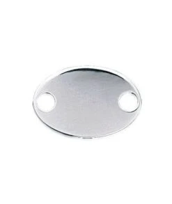 Pendentif Ovale 2 Trous Argent Connecteur