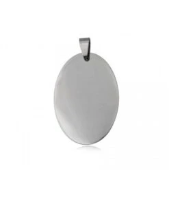 Pendentif Ovale Acier