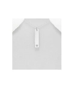 Pendentif Rectangle Coeur Argent