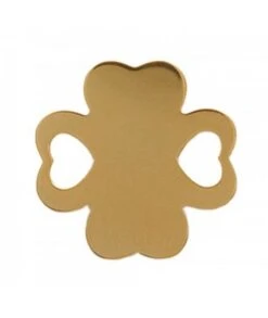 Pendentif Trèfle 2 Trous En Plaqué Or Jaune Intercalaire